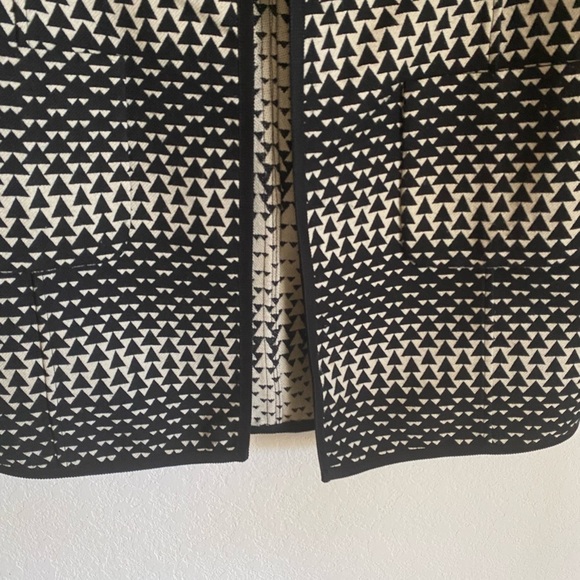 $795 NINA MCLEMORE JACQUARD DIAMOND WOOL BLEND OFFICE SIREN DESIGNER CAR COAT6 - Picture 6 of 15